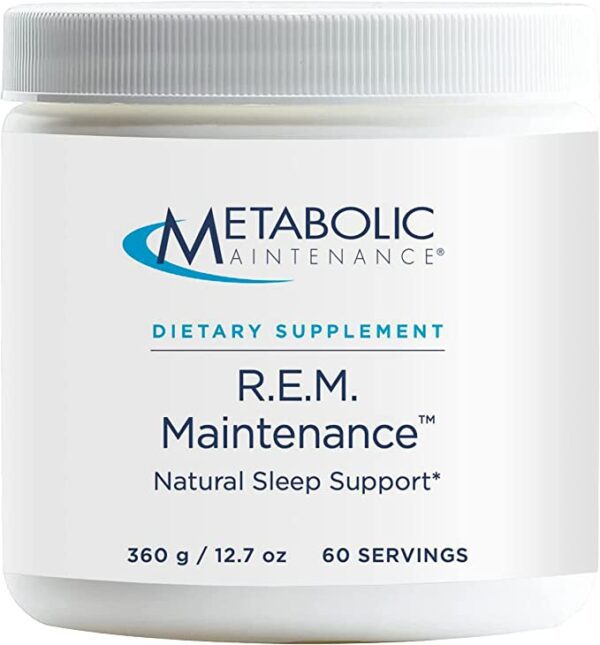 BEST Metabolic Maintenance R.E.M. Maintenance Powder - Natural Relaxation Support Supplement with Magnesium, Melatonin, 5-HTP + Potassium - Easy Drink