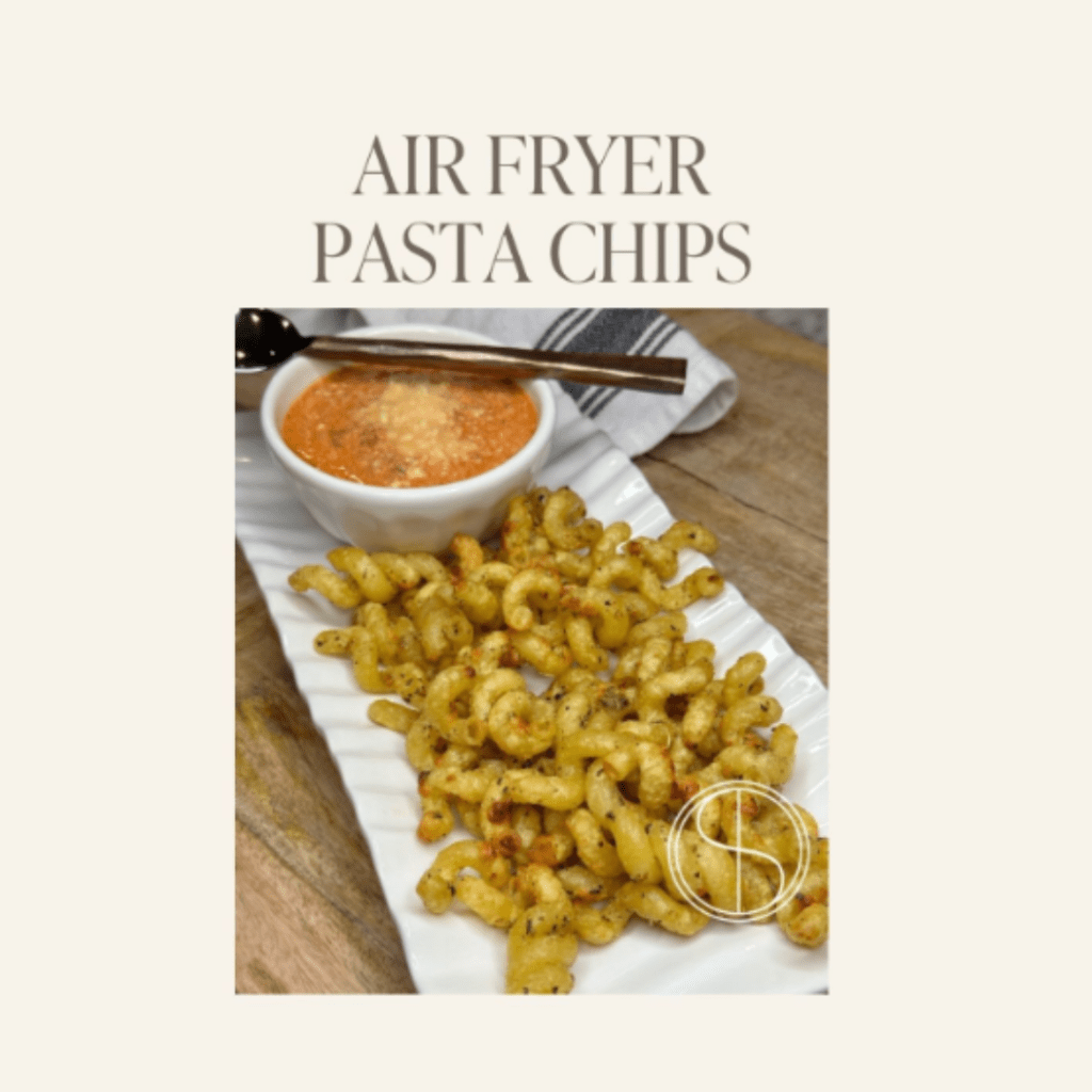 Air Fryer Pasta Chips with Marinara and Ricotta Sauce Integrative Steps